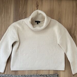 Banana Republic Off-White Turtleneck Sweater